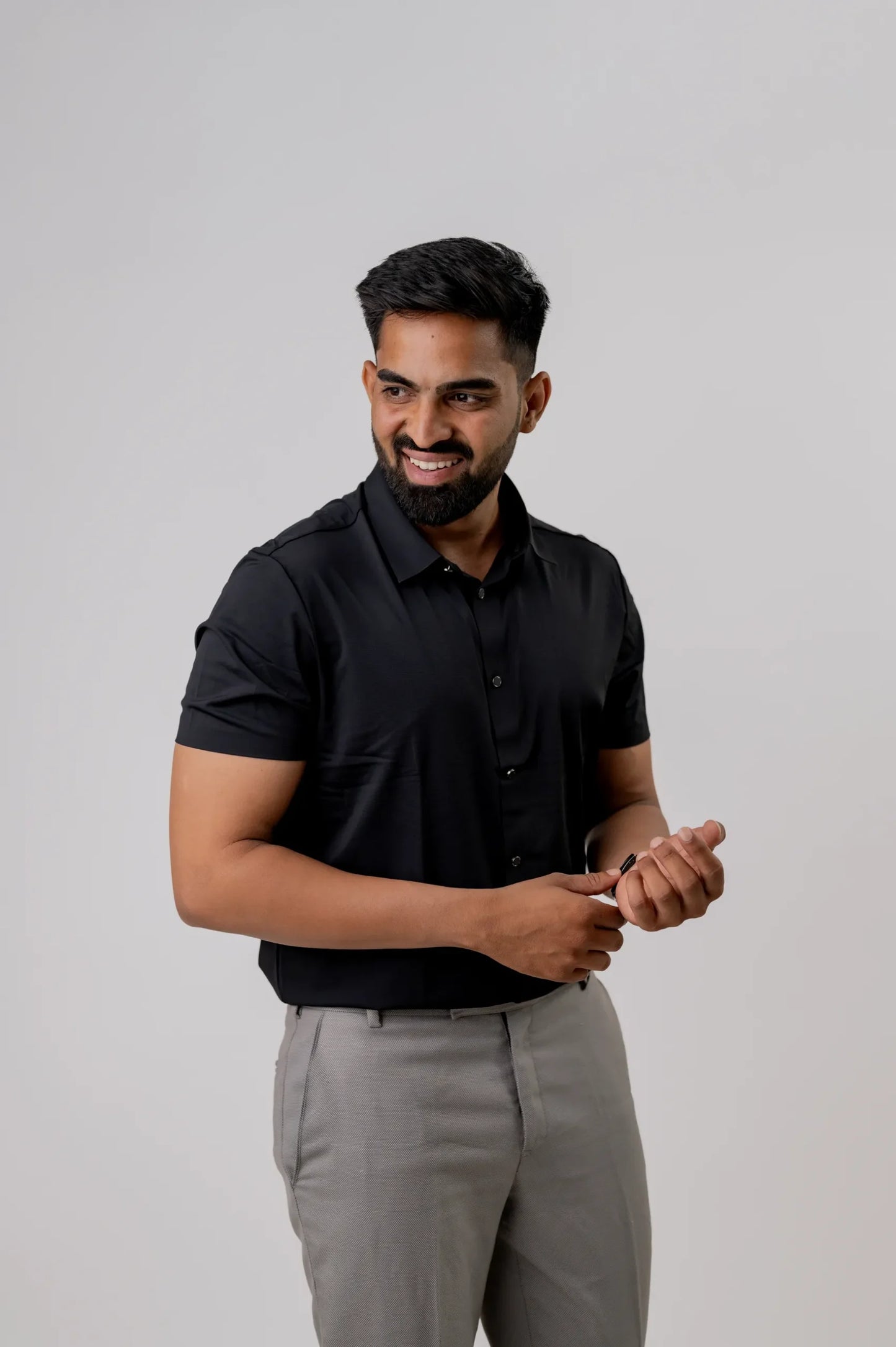 Seamless Black Shirt For Men