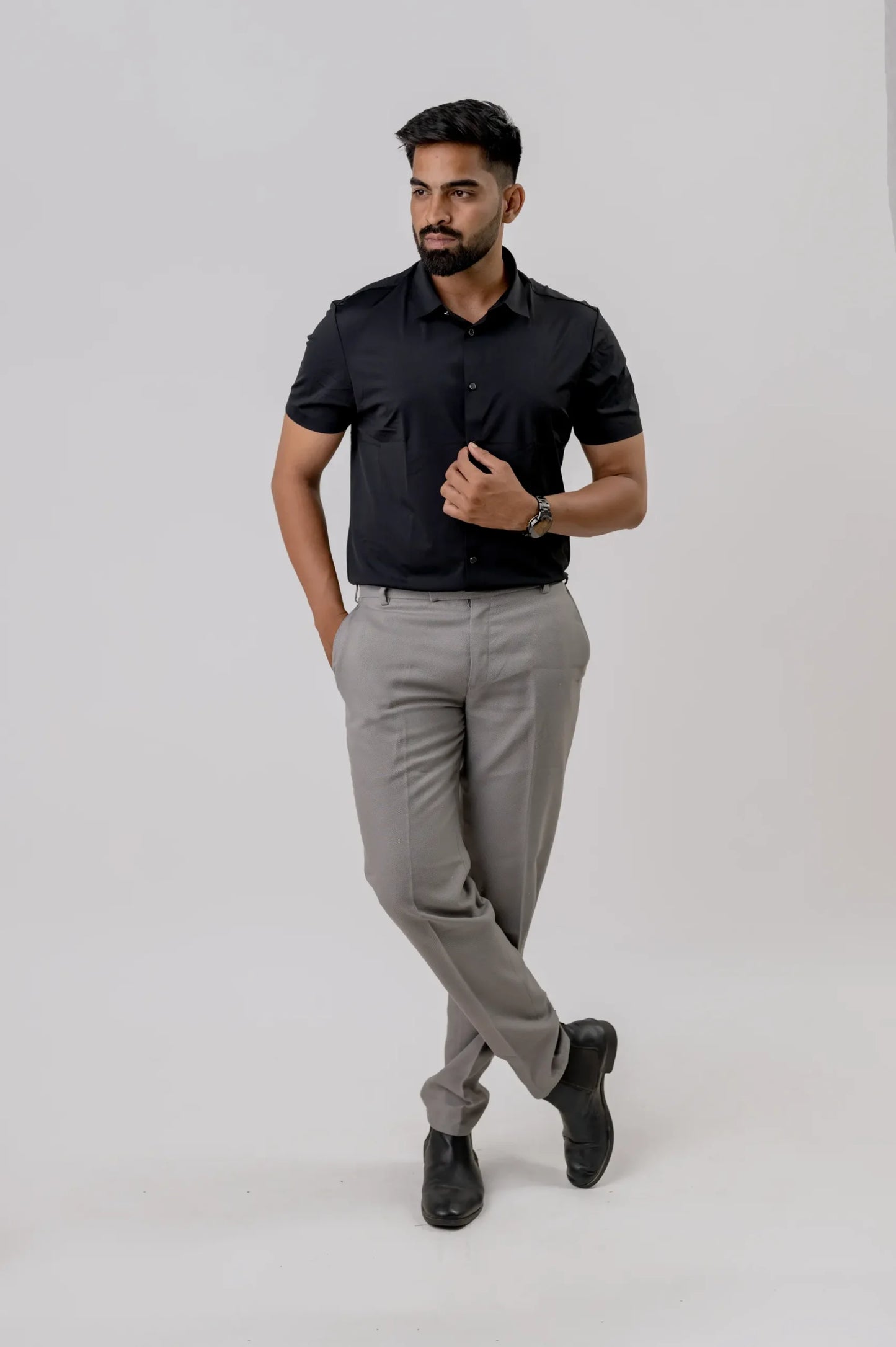 Seamless Black Shirt For Men