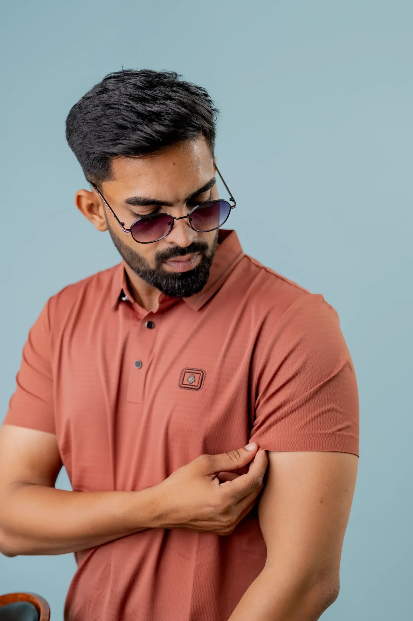 Casual Peach Men's Polo Tshirt