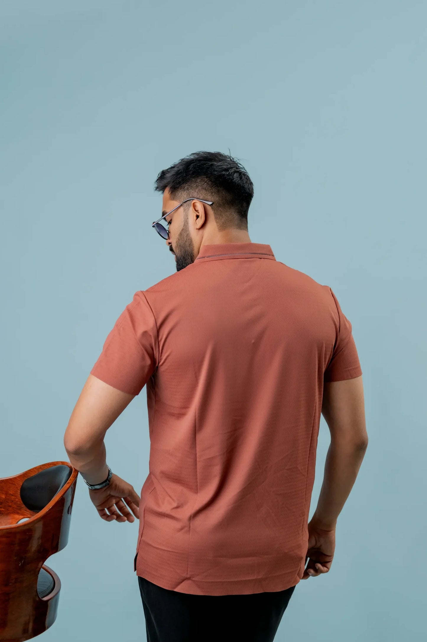 Casual Peach Men's Polo Tshirt