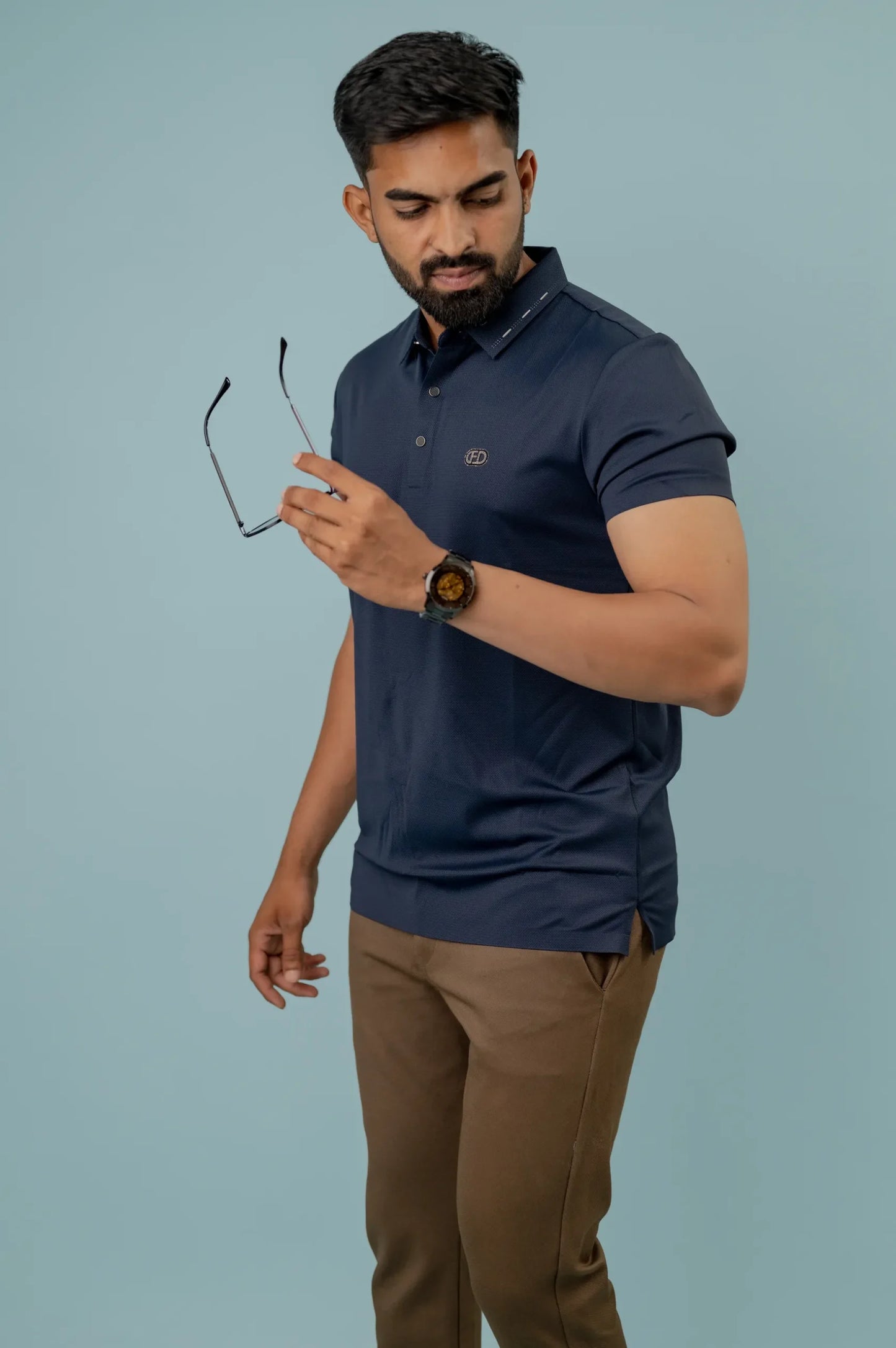Casual Indigo Polo Men's Tshirt