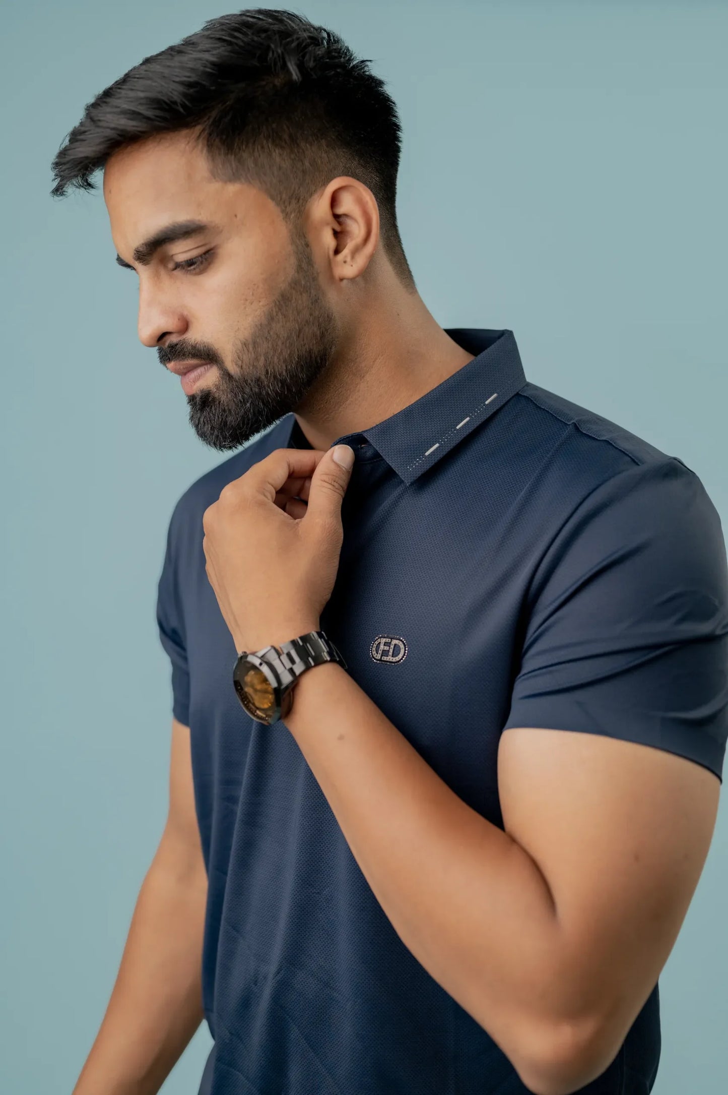 Casual Indigo Polo Men's Tshirt