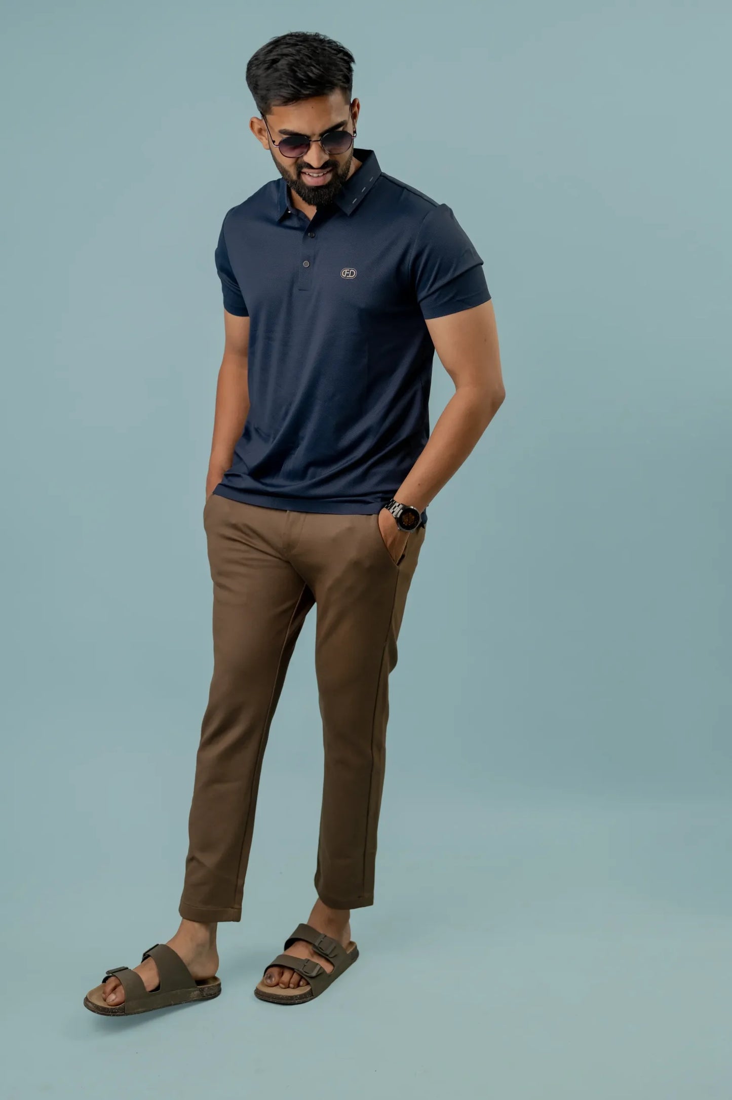 Casual Indigo Polo Men's Tshirt
