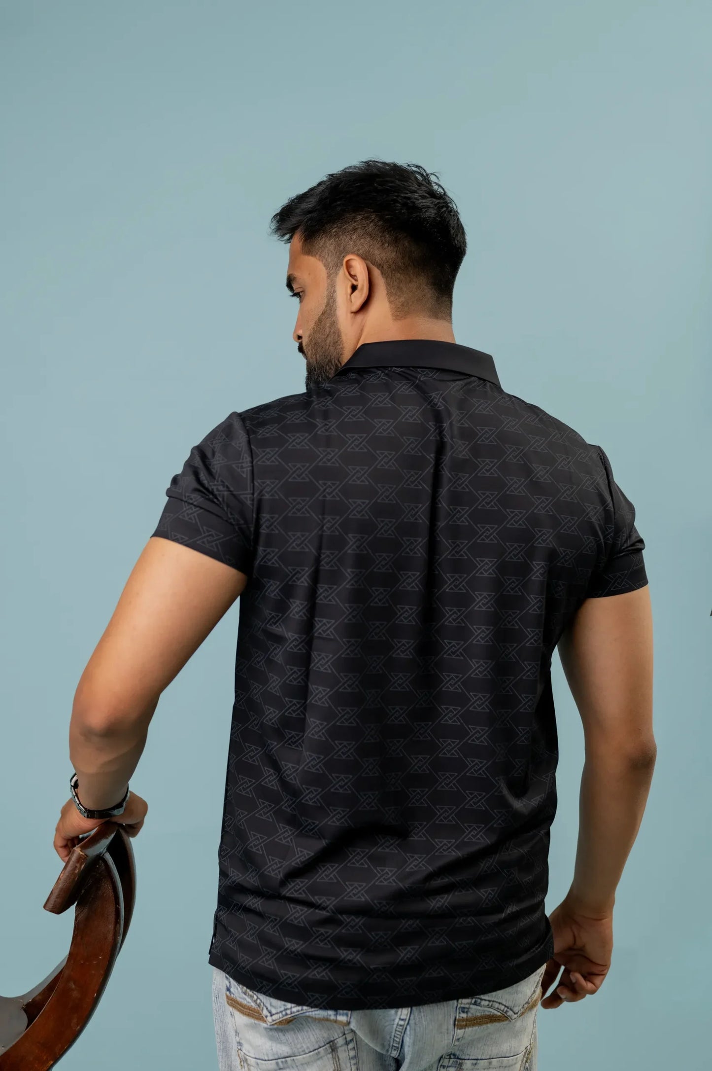 Casual Black X Printed Tshirt For Men
