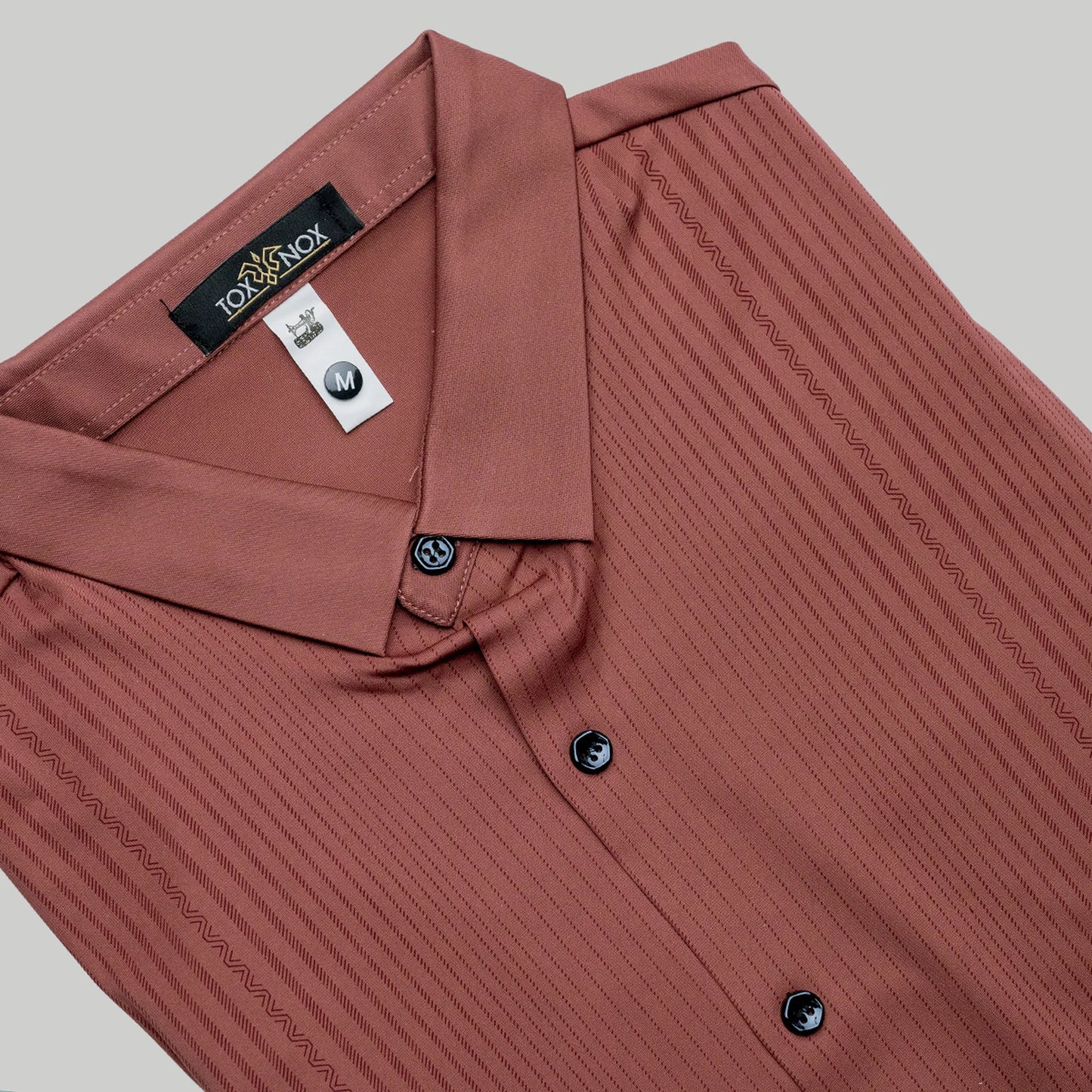 Seamless Peach Stripped Shirt For Men