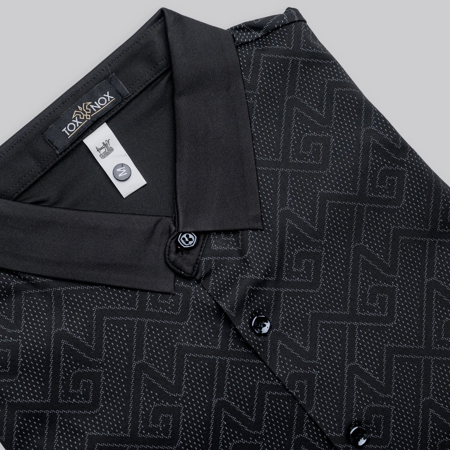 Casual Dark Black Men's Half Sleeve Shirt