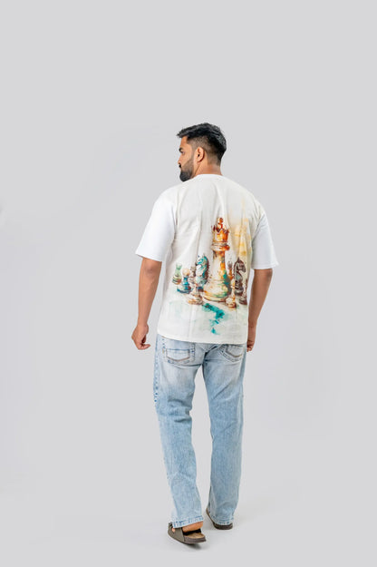 Premium Cotton Linnen Chess Printed Tshirt For Men