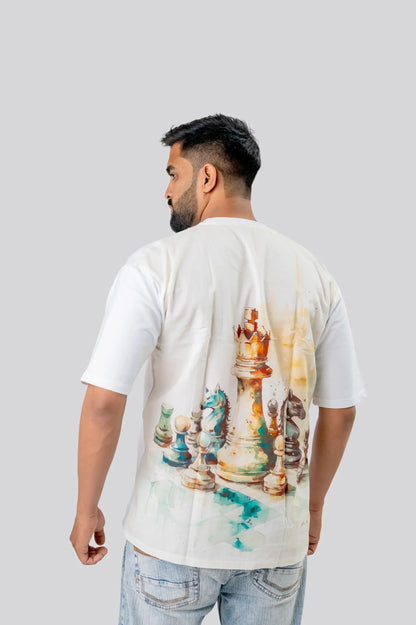 Premium Cotton Linnen Chess Printed Tshirt For Men