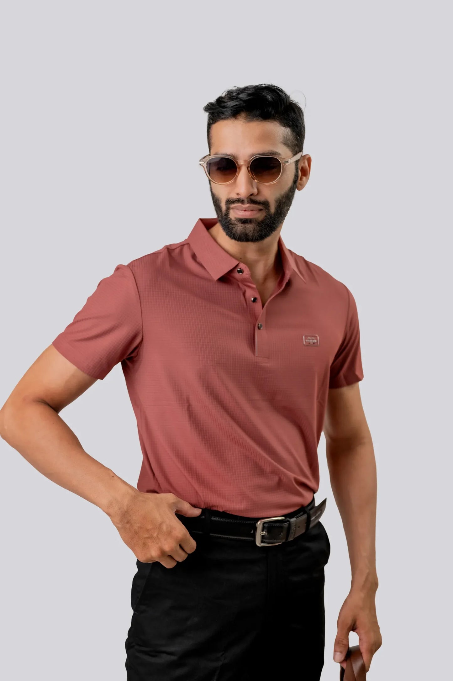 Casual Punch Polo T-shirt For Men
