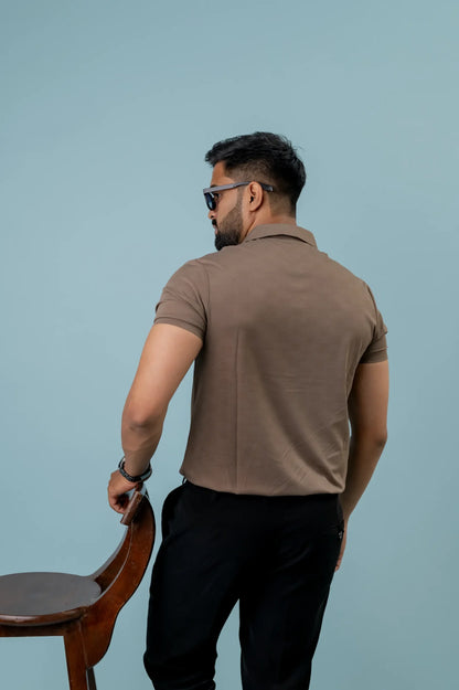 Casual Heather Printed Men's Polo Tshirt