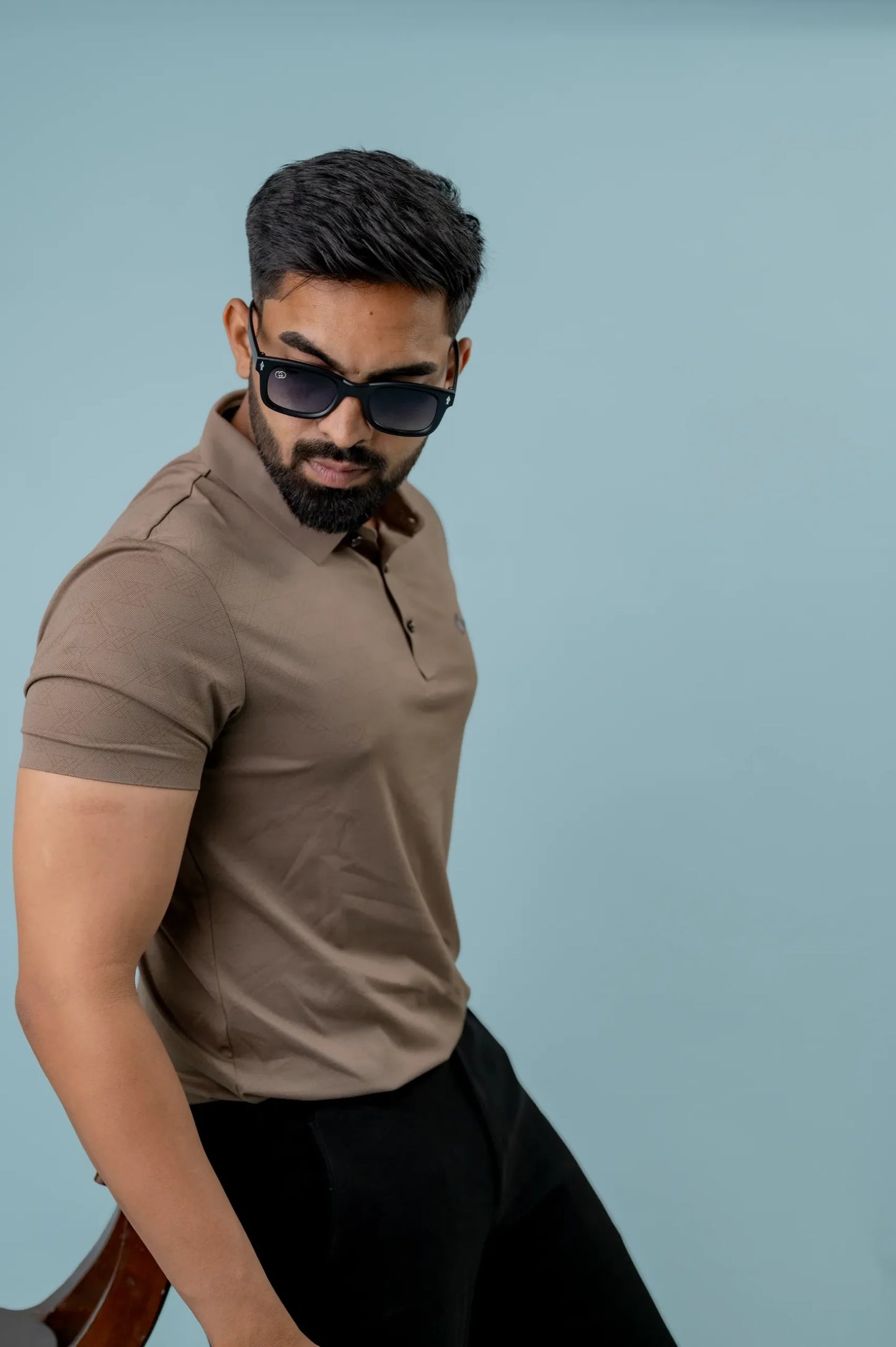 Casual Heather Printed Men's Polo Tshirt