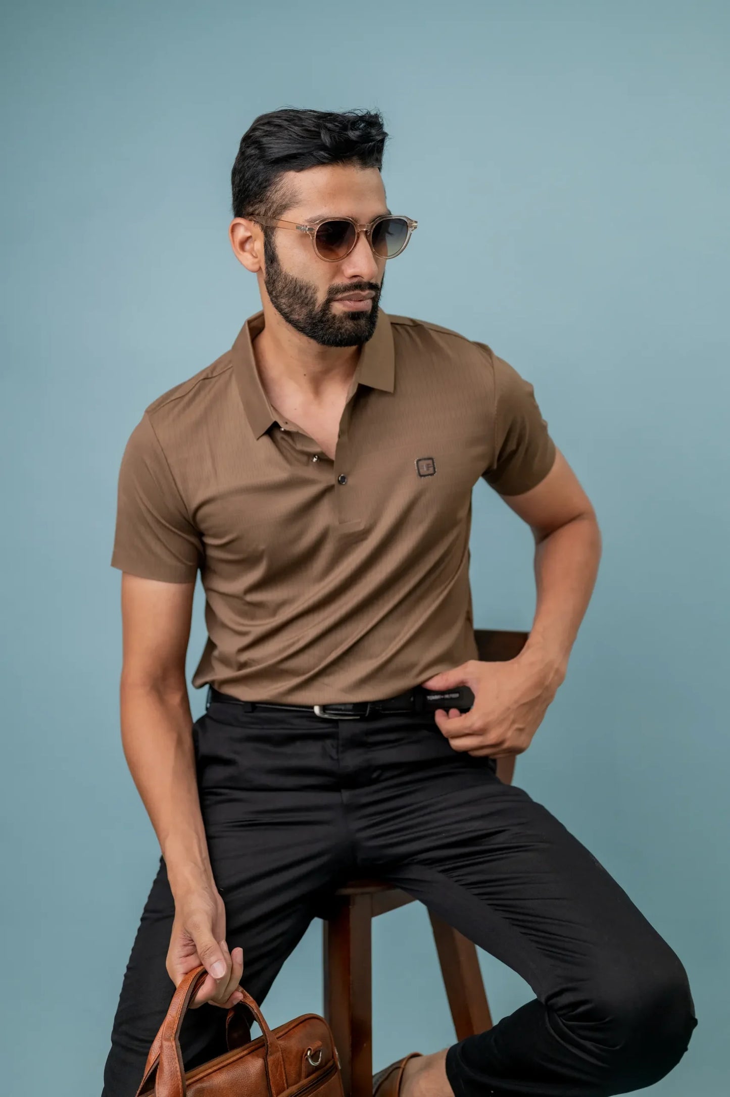 Seamless Rosewood  Polo Tshirt For Men
