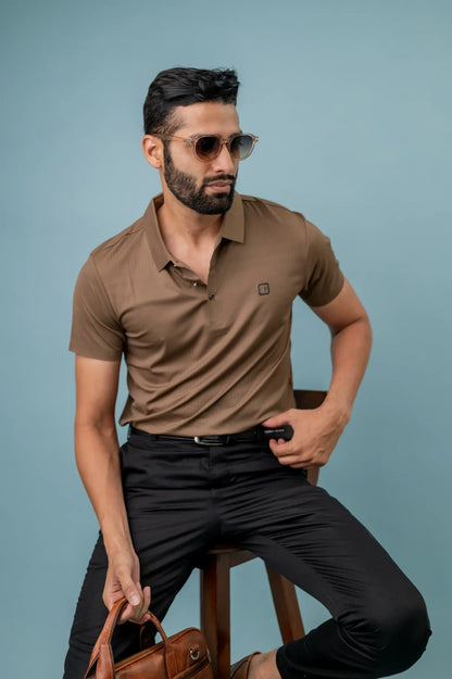 Seamless Rosewood  Polo Tshirt For Men