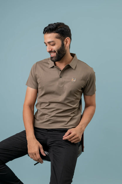 Casual Brown Polo Tshirt For Men