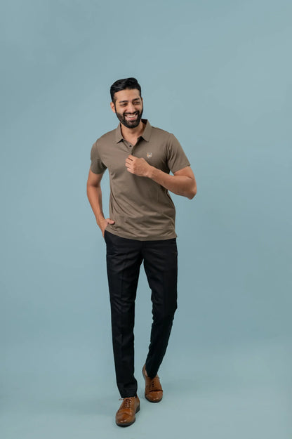 Casual Brown Polo Tshirt For Men