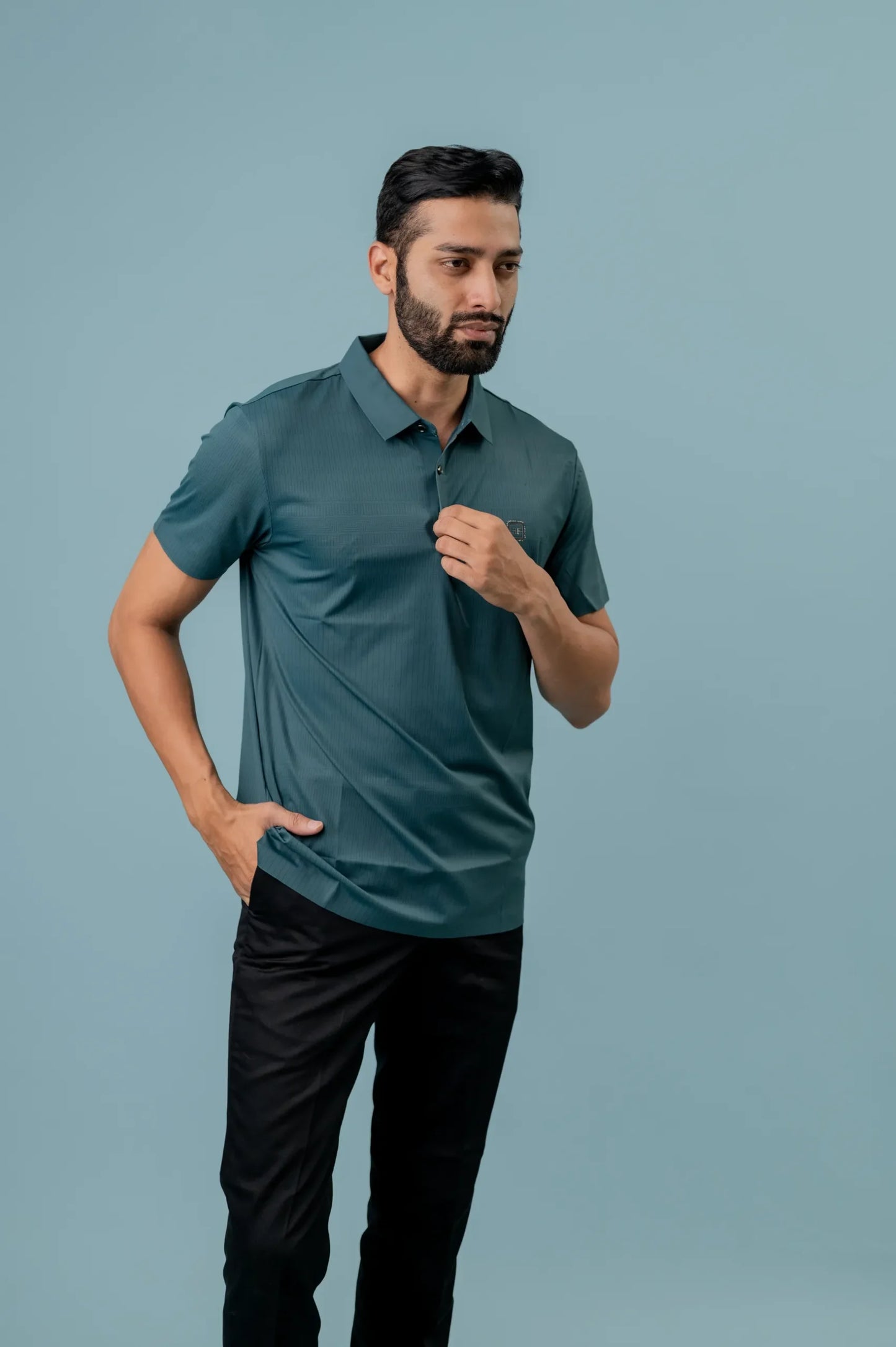 Seamless Peacock Polo Tshirt For Men