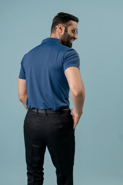 Seamless Navy Blue Shirt For Men