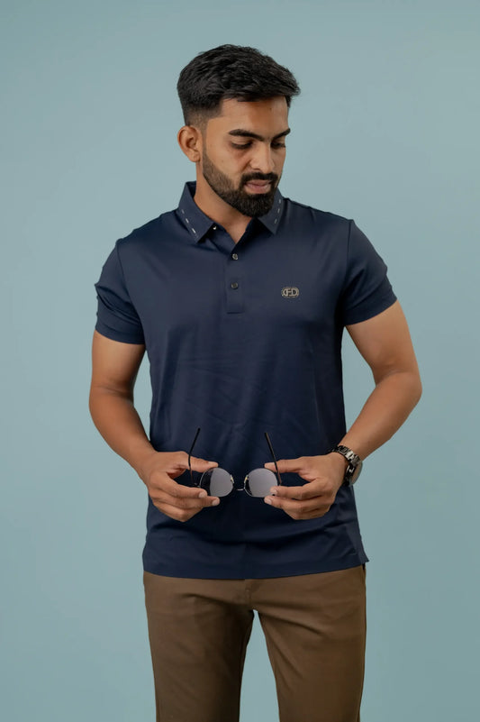 Casual Indigo Polo Men's Tshirt