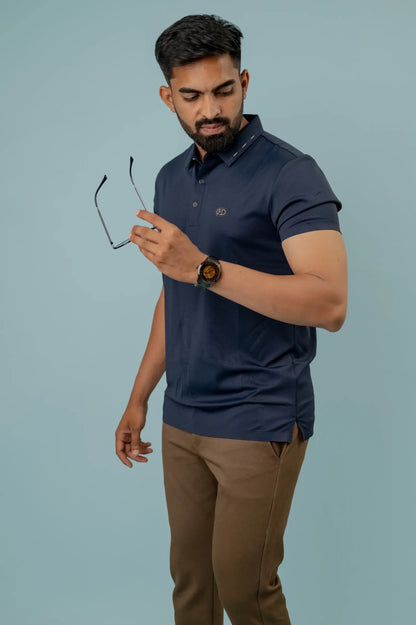 Casual Indigo Polo Men's Tshirt