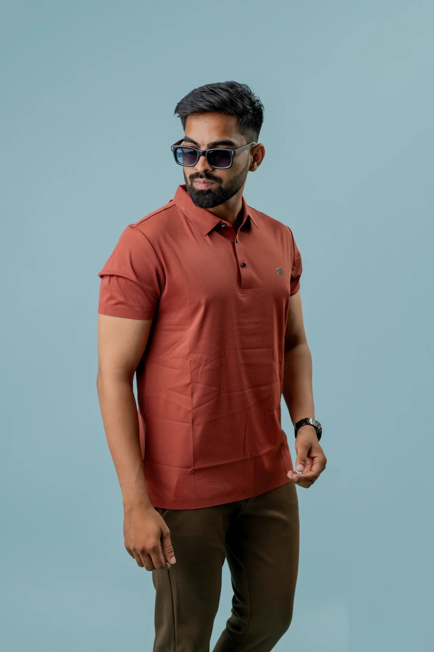 Seamless Punch Polo Men's Tshirt