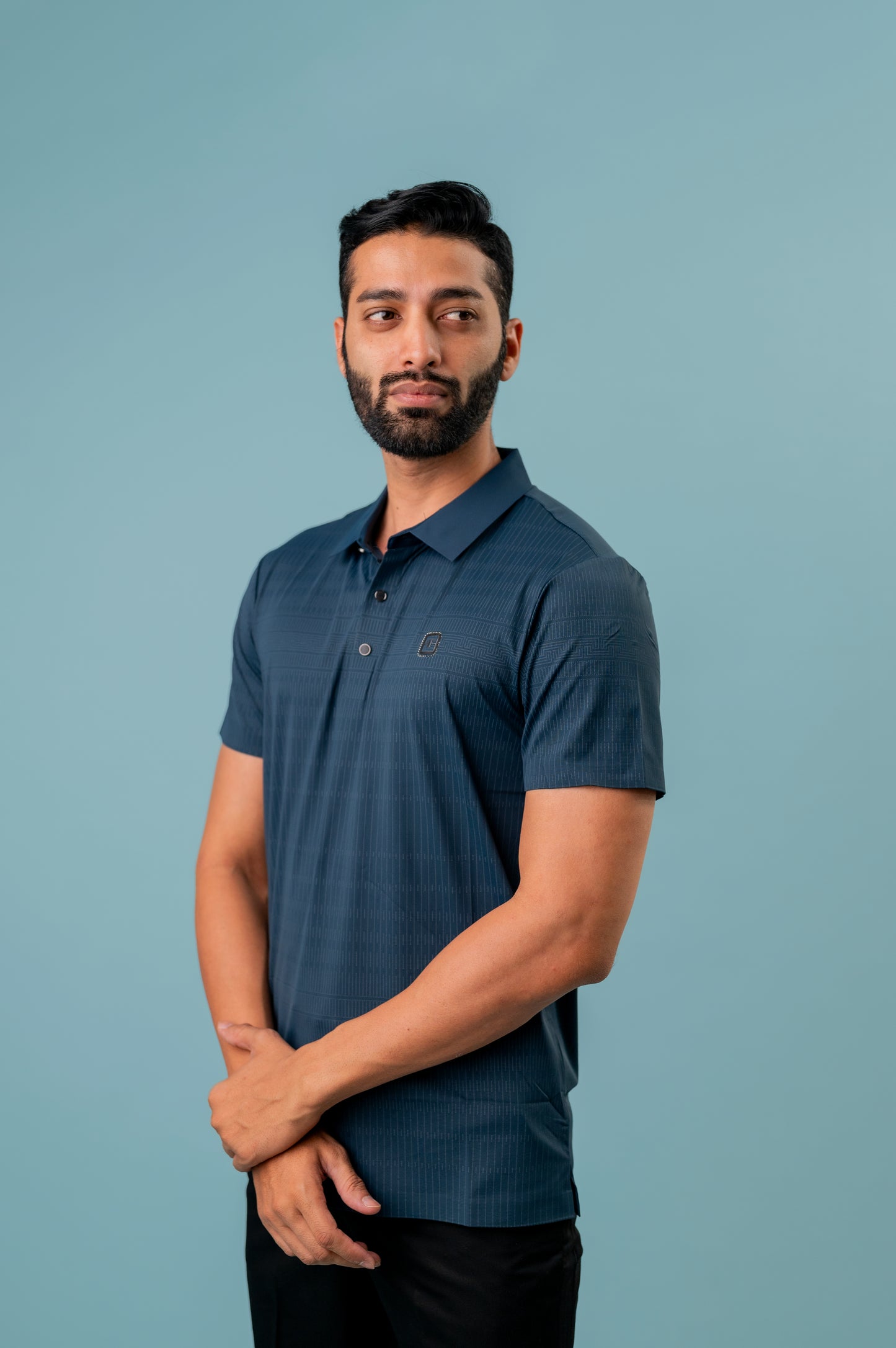 Seamless Plus blue polo T shirt For Men