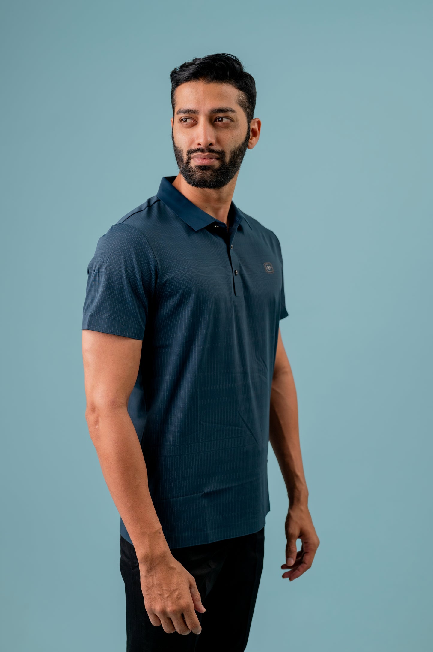 Seamless Plus blue polo T shirt For Men