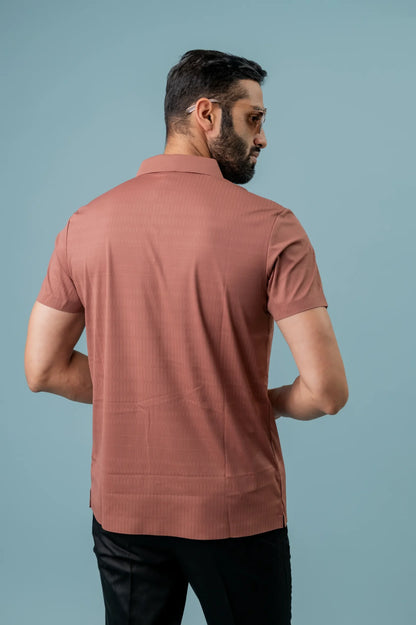 Brick Rosewood Polo Tshirt For Men