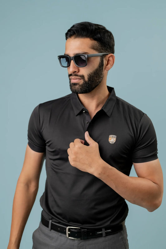 Casual Black Half Sleeve Shirt For Men's