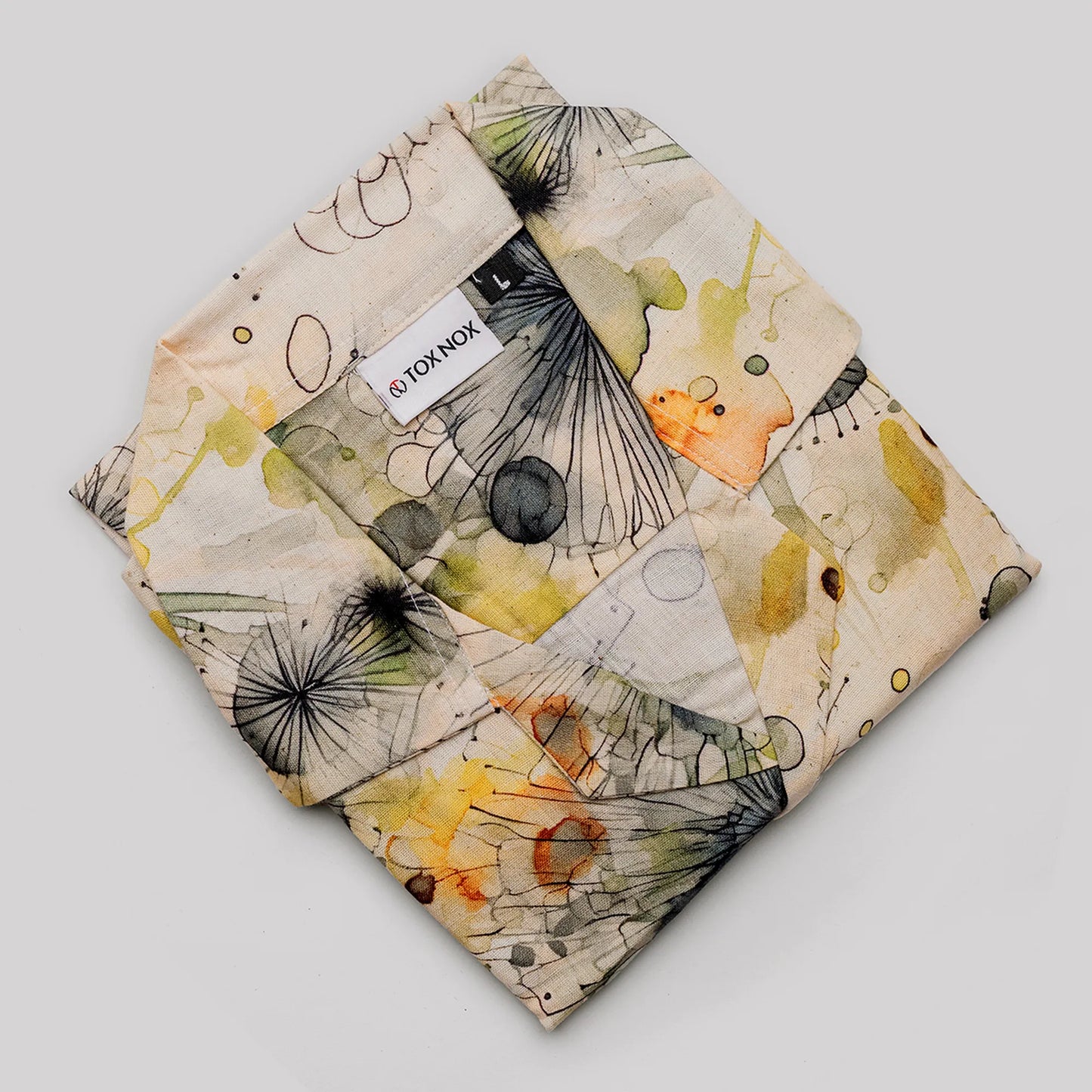 Linen Sunflower Printed Half Sleeve Shirt For Men