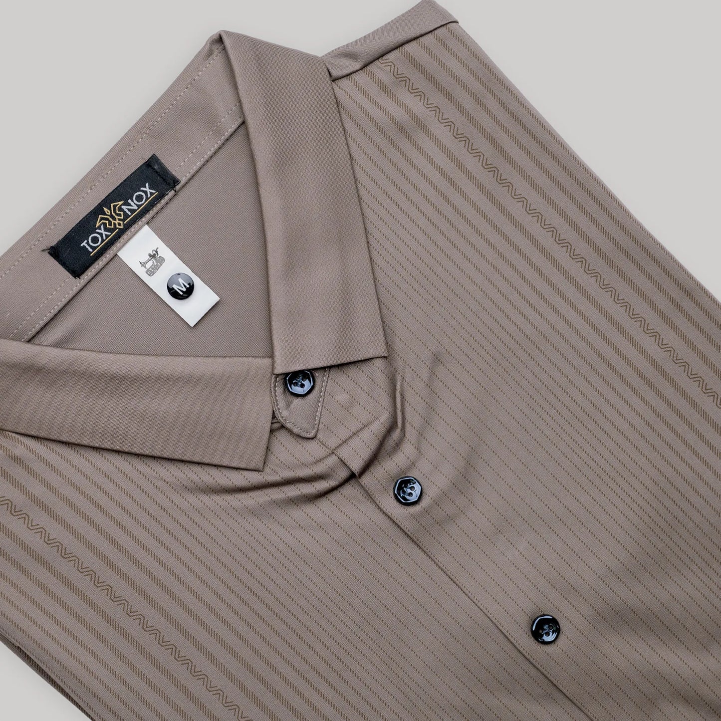 Casual Mauve Half Sleeve Striped Shirt For Men
