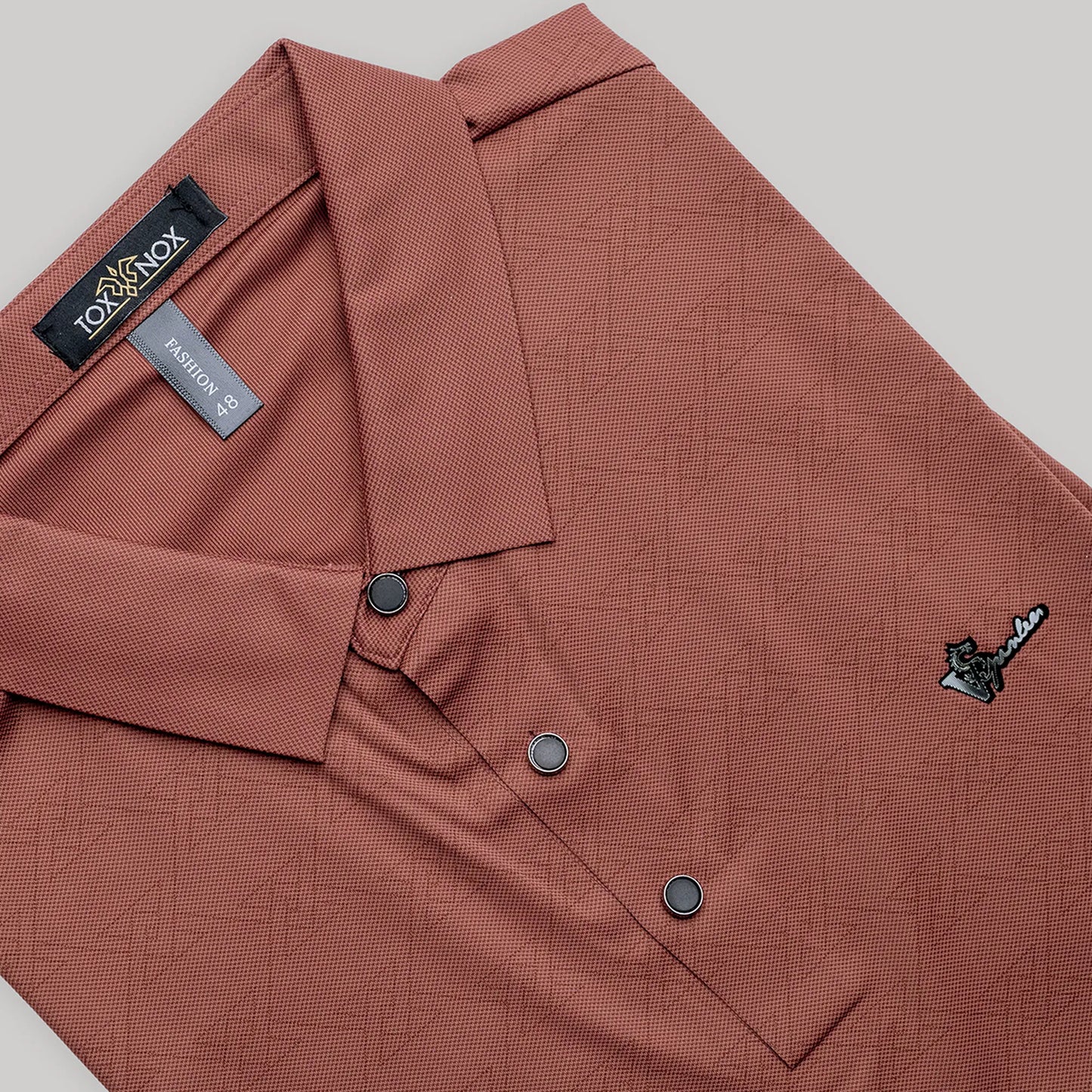 Casual Peach Printed Men's Polo Tshirt
