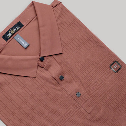 Brick Rosewood Polo Tshirt For Men