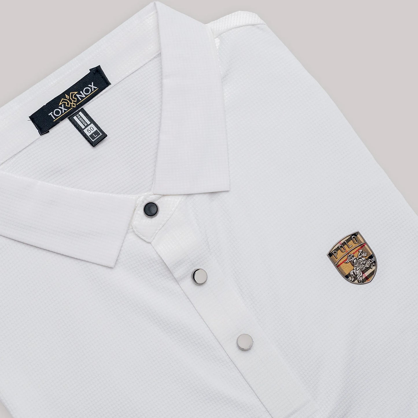 Seamless White Polo T-shirt For Men