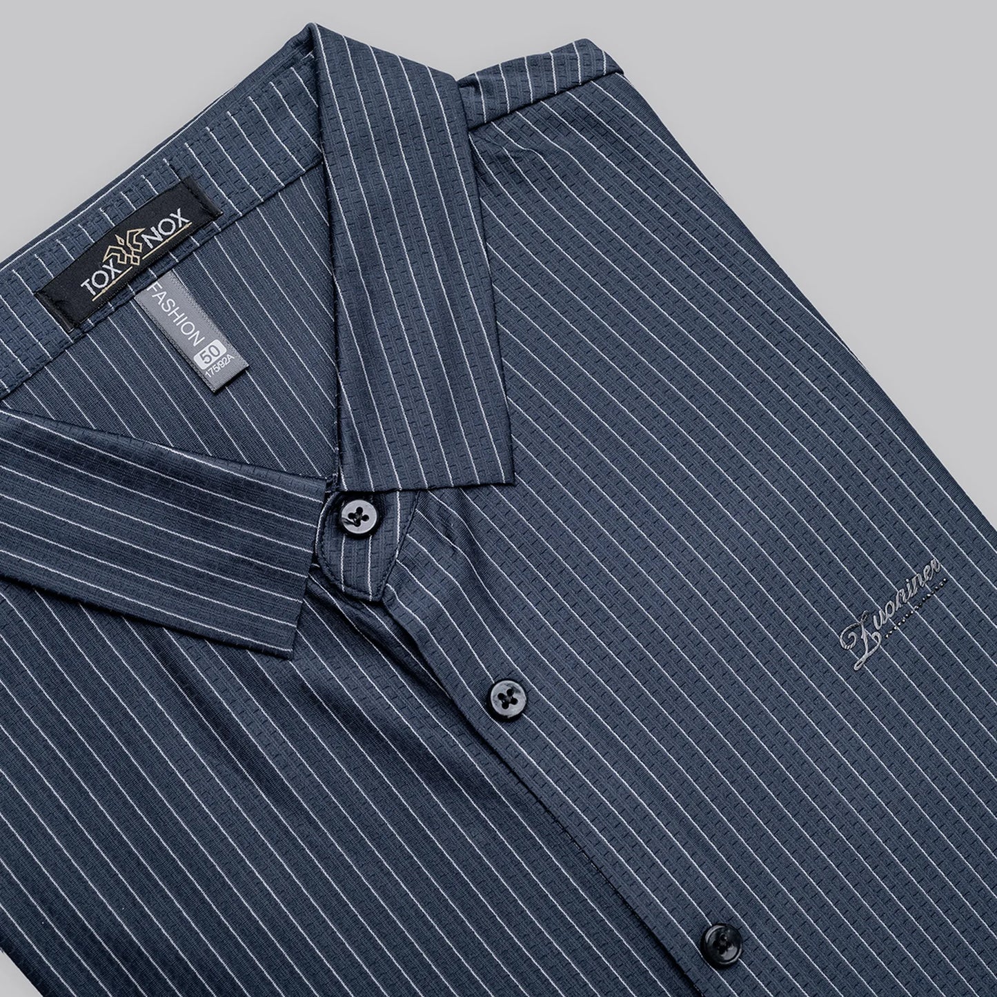 Casual Denim Striped Half Sleeve Shirt For Men
