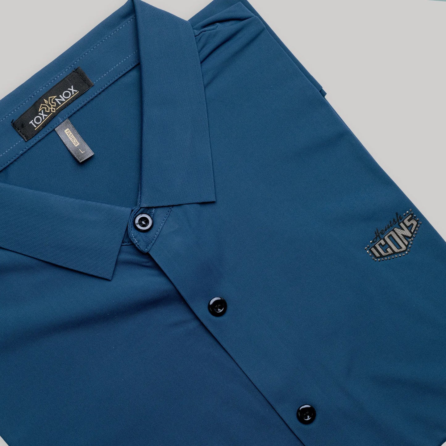 Seamless Navy Blue Shirt For Men