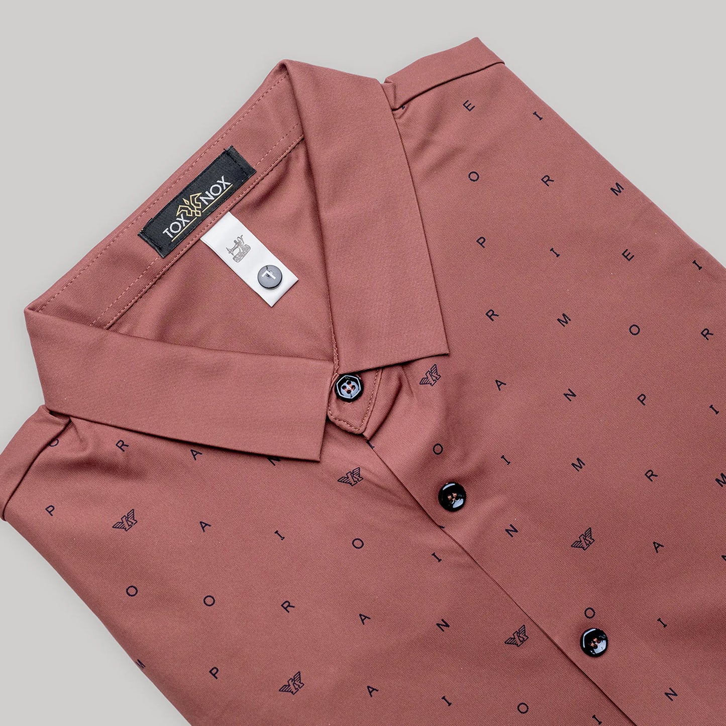 Seamless Bricks Rosewood Half Sleeve  Shirt For Men