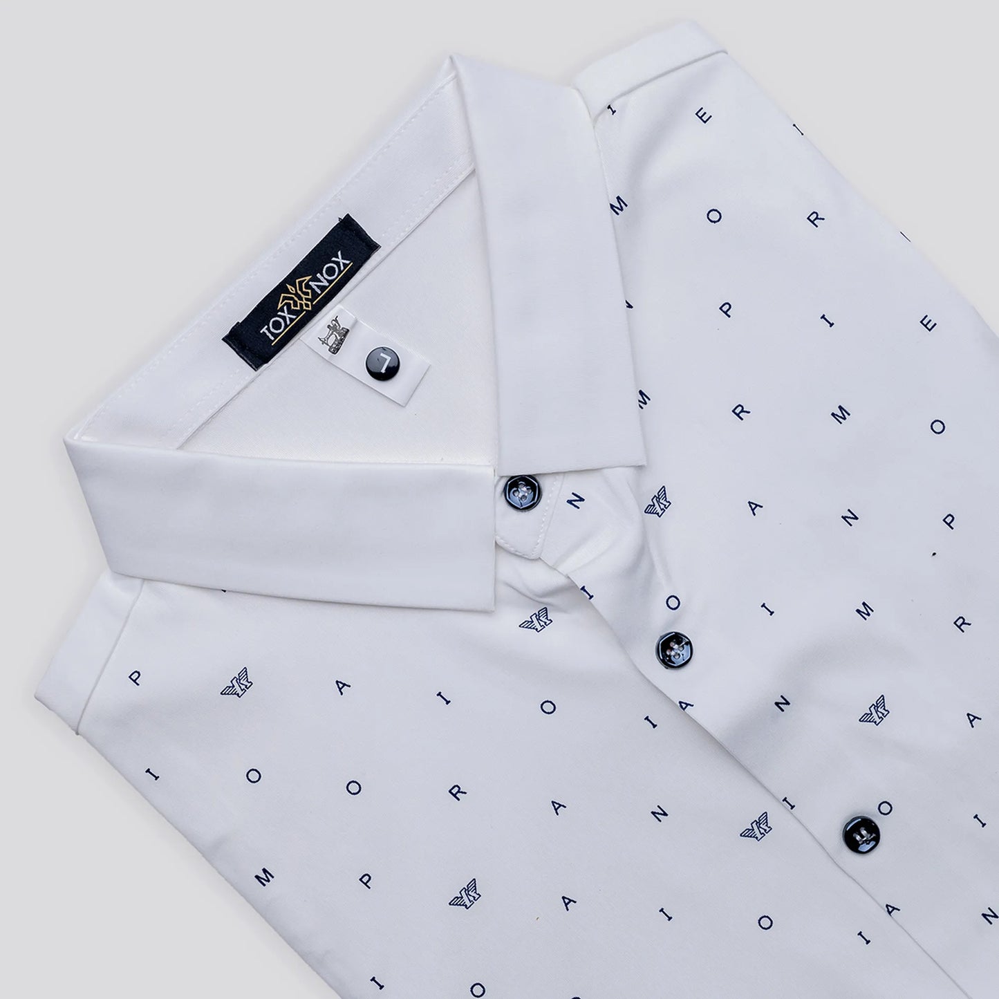 Seamless White Printed Half Sleeve Shirt For Men