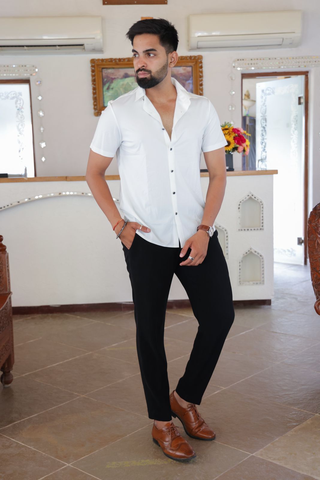 Seamless White Shirt For Men