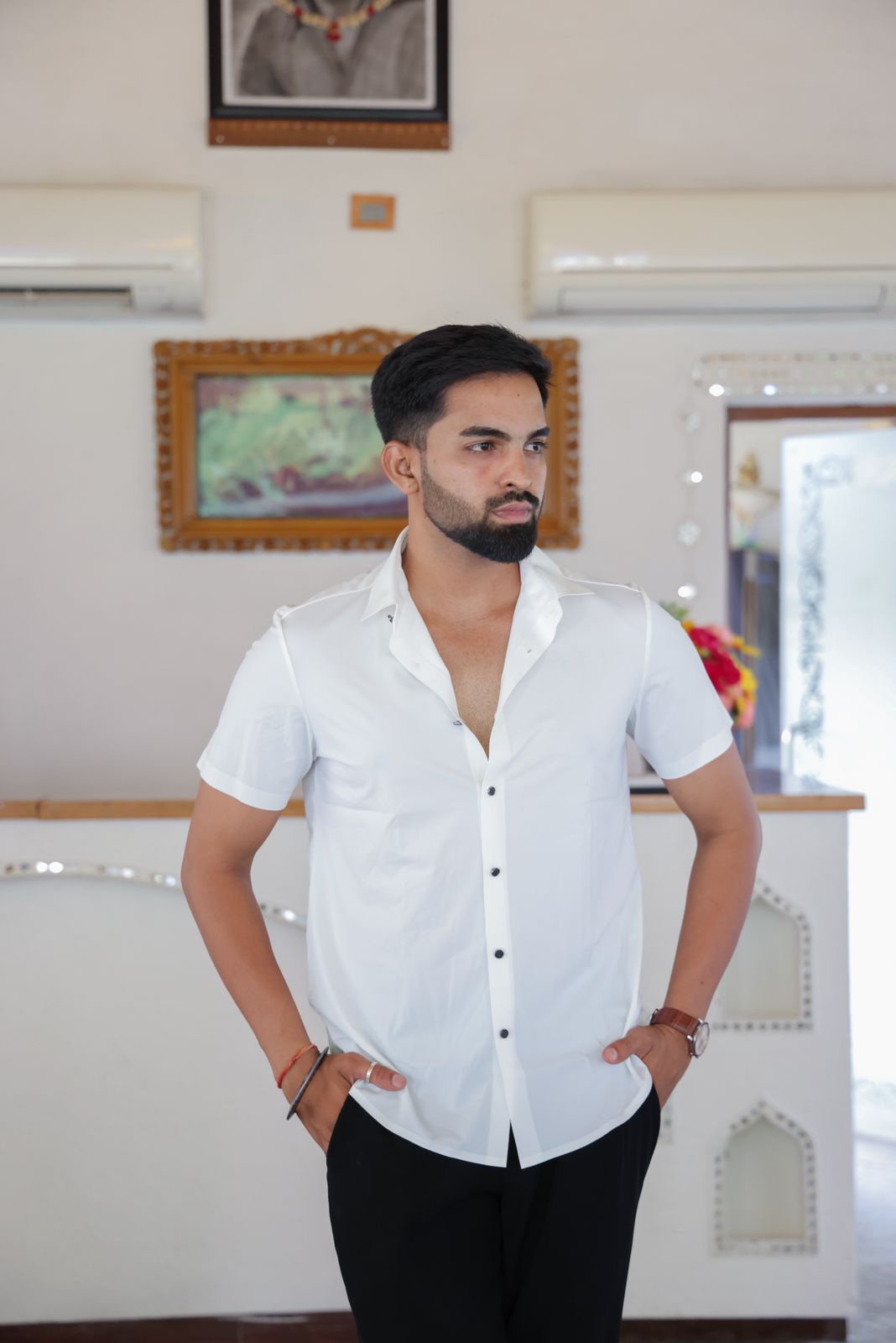 Seamless White Shirt For Men