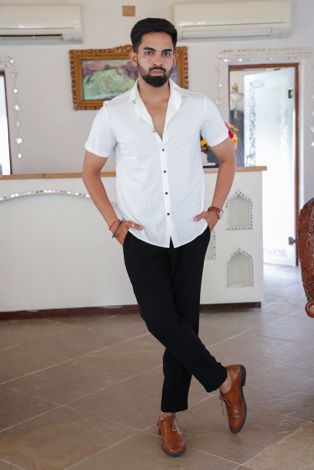 Seamless White Shirt For Men